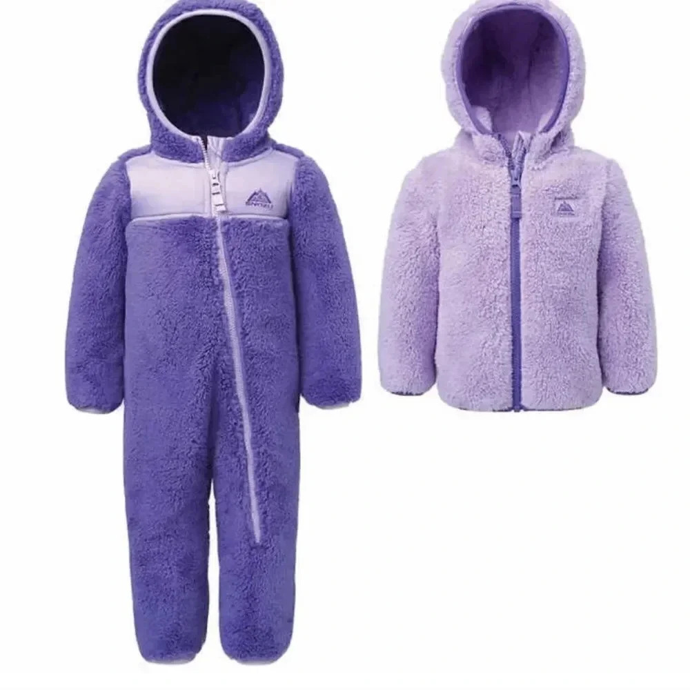 Infant Kids Baby Jacket 2-piece Fleece Set